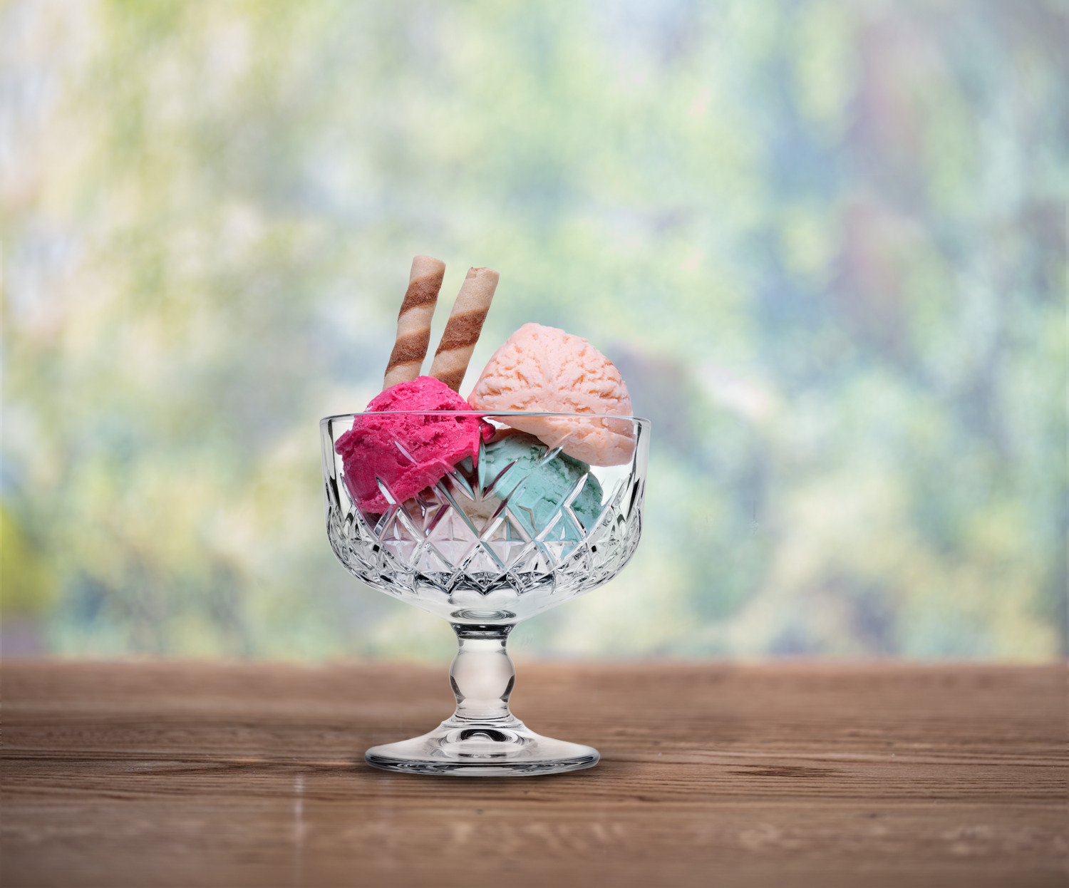Set de 6 pahare pentru înghețată Pasabahce Timeless, 275 ml, sticlă transparentă cu design reliefat, pereți groși, rezistente, spălabile la mașină