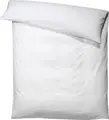Set de 6 huse pentru plapuma Pulsiva Linon, 100% bumbac, 155x220 cm, Alb Pur, 120 TC, Închidere Hotel, OEKO-TEX Standard 100, Spălabile la 95°C
