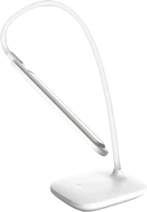Platinet PDL6728 LED Desk Lamp, 18 LEDs, 4W, 200 Lm, 2400 mAh Battery, USB Power, Touch Control, Adjustable Brightness and Angle, White ABS Plastic