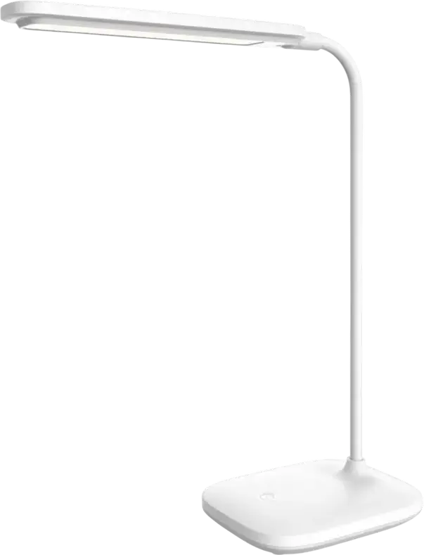 Platinet PDL6728 LED Desk Lamp, 18 LEDs, 4W, 200 Lm, 2400 mAh Battery, USB Power, Touch Control, Adjustable Brightness and Angle, White ABS Plastic