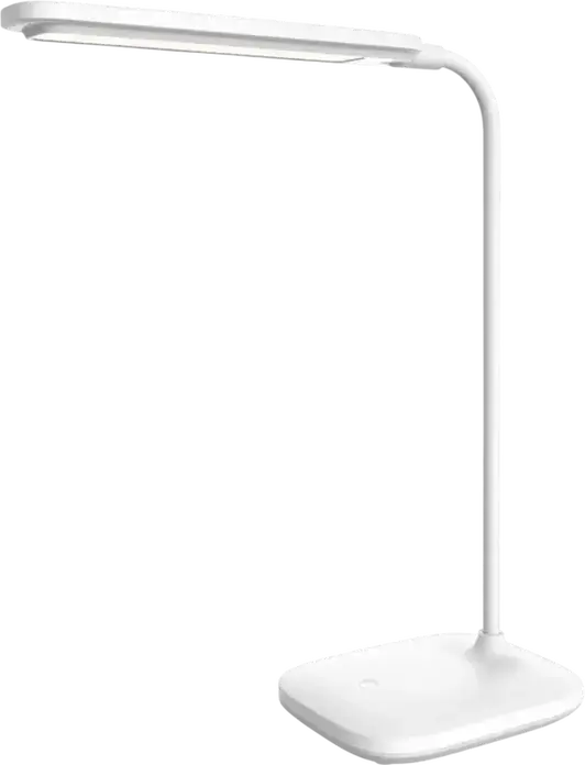 Platinet PDL6728 LED Desk Lamp, 18 LEDs, 4W, 200 Lm, 2400 mAh Battery, USB Power, Touch Control, Adjustable Brightness and Angle, White ABS Plastic