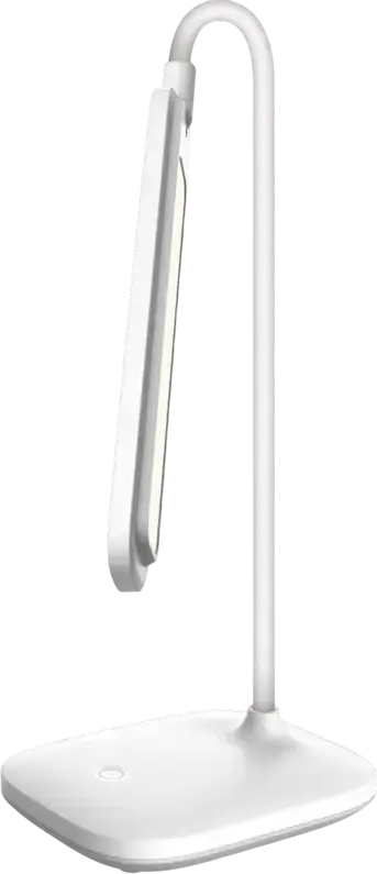 Platinet PDL6728 LED Desk Lamp, 18 LEDs, 4W, 200 Lm, 2400 mAh Battery, USB Power, Touch Control, Adjustable Brightness and Angle, White ABS Plastic