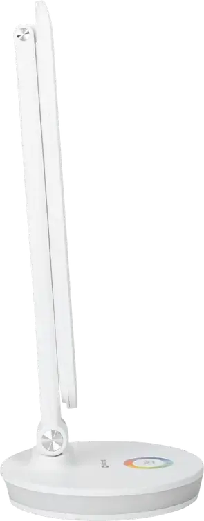 Platinet PDL400RGB LED Desk Lamp, 12W, 500 Lm, 2800-6000K Adjustable Color Temperature, RGB Lighting Ring, Integrated USB Port, White ABS Plastic