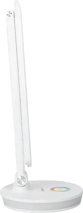 Platinet PDL400RGB LED Desk Lamp, 12W, 500 Lm, 2800-6000K Adjustable Color Temperature, RGB Lighting Ring, Integrated USB Port, White ABS Plastic