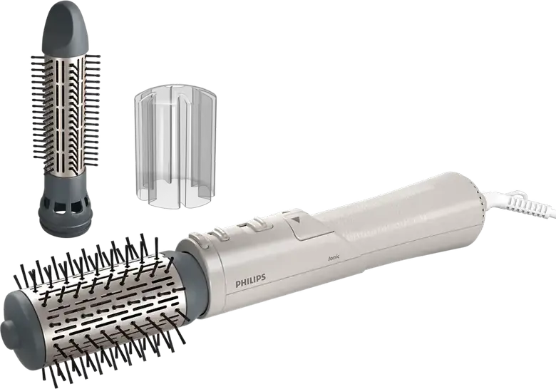 Набор из 4 предметов Philips BHA710/00 стайлер-фен для волос, 1000 Вт, керамическая вращающаяся щетка, ионизация, 3 режима температуры, белый