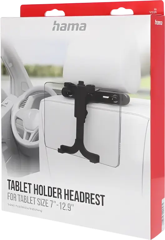Держатель для планшета на подголовник Hama Headrest Holder Tablets 360B, поворот на 360 градусов, ABS-пластик, для планшетов от 7 до 14.6 дюймов, черный