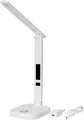 Lampa de birou LED Platinet PDL711RGB, 6W, 300 Lm, 3 Nivele Luminozitate, 3000K-6500K, Pad Incarcare Wireless, Lumina Ambientala RGB, Display Digital, Alb