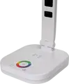 Lampa de birou LED Platinet PDL711RGB, 6W, 300 Lm, 3 Nivele Luminozitate, 3000K-6500K, Pad Incarcare Wireless, Lumina Ambientala RGB, Display Digital, Alb