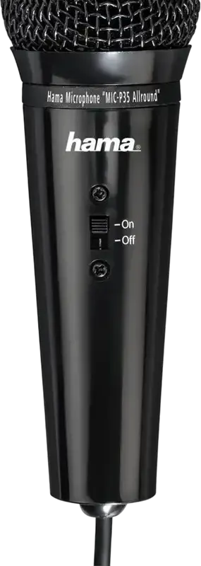 Microfon de Masa Condensator Hama MIC-P35 Allround, Conectare cu Fir 3.5 mm Mini-jack, Cablu 2.5 m, Comutator On/Off Integrat si Stativ Trepied