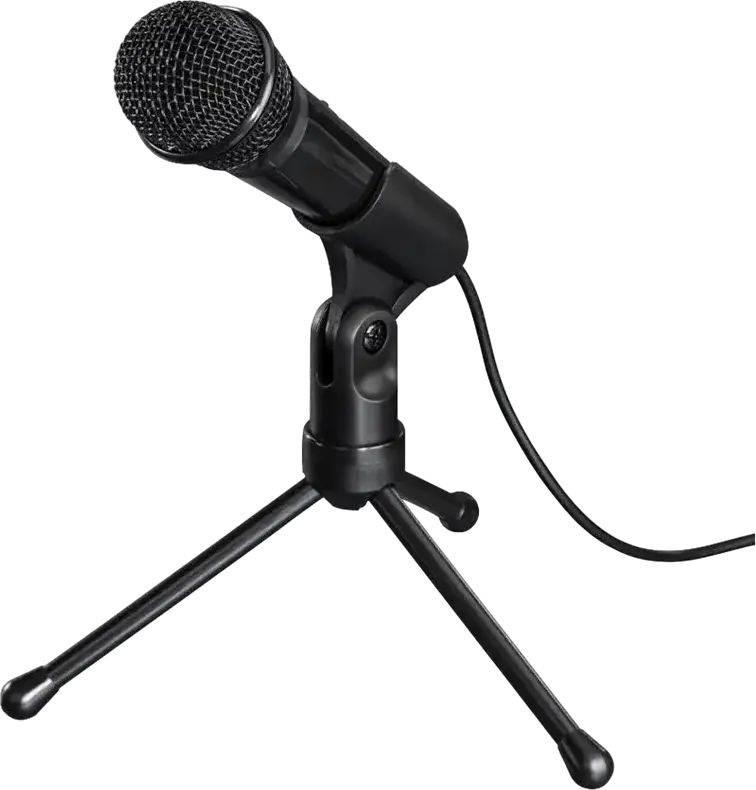 Microfon de Masa Condensator Hama MIC-P35 Allround, Conectare cu Fir 3.5 mm Mini-jack, Cablu 2.5 m, Comutator On/Off Integrat si Stativ Trepied