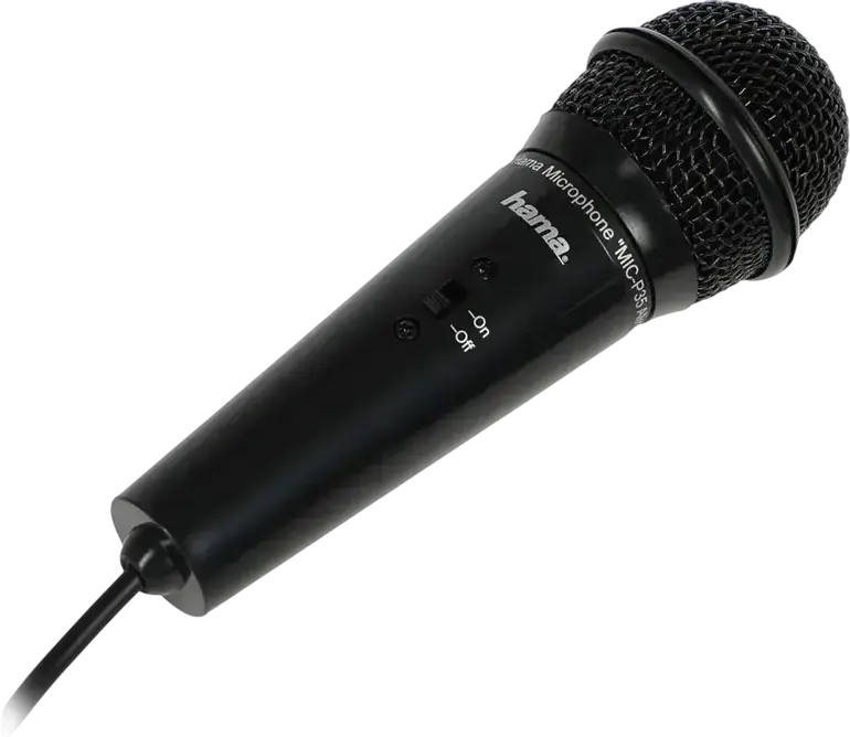 Microfon de Masa Condensator Hama MIC-P35 Allround, Conectare cu Fir 3.5 mm Mini-jack, Cablu 2.5 m, Comutator On/Off Integrat si Stativ Trepied