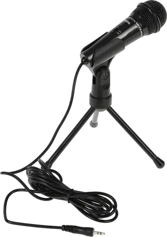 Microfon de Masa Condensator Hama MIC-P35 Allround, Conectare cu Fir 3.5 mm Mini-jack, Cablu 2.5 m, Comutator On/Off Integrat si Stativ Trepied