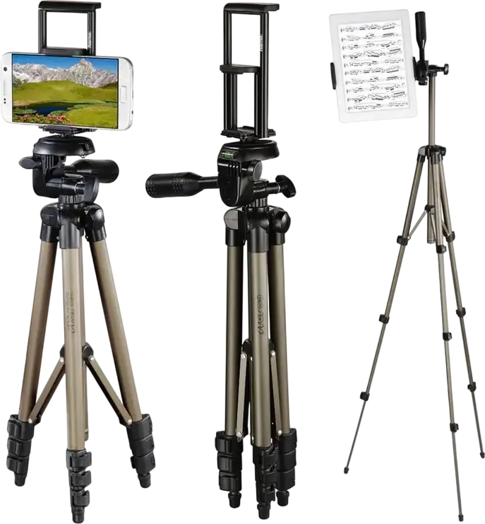 Tripod Selfie Stick Hama 106 - 3D, Aluminiu, Lungime Maxima 106 cm, Cap Panoramare 3 Directii, Compatibil cu Smartphone-uri si Tablete pana la 82 mm