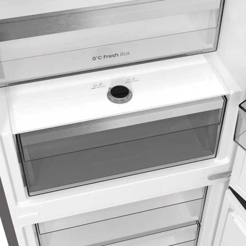 Frigider Hisense RB5P410SACC cu Congelator Jos, Volum Total 413L, Oțel Inoxidabil Gri, Clasa Energetică C, Control Smart ConnectLife, Tehnologie Inverter