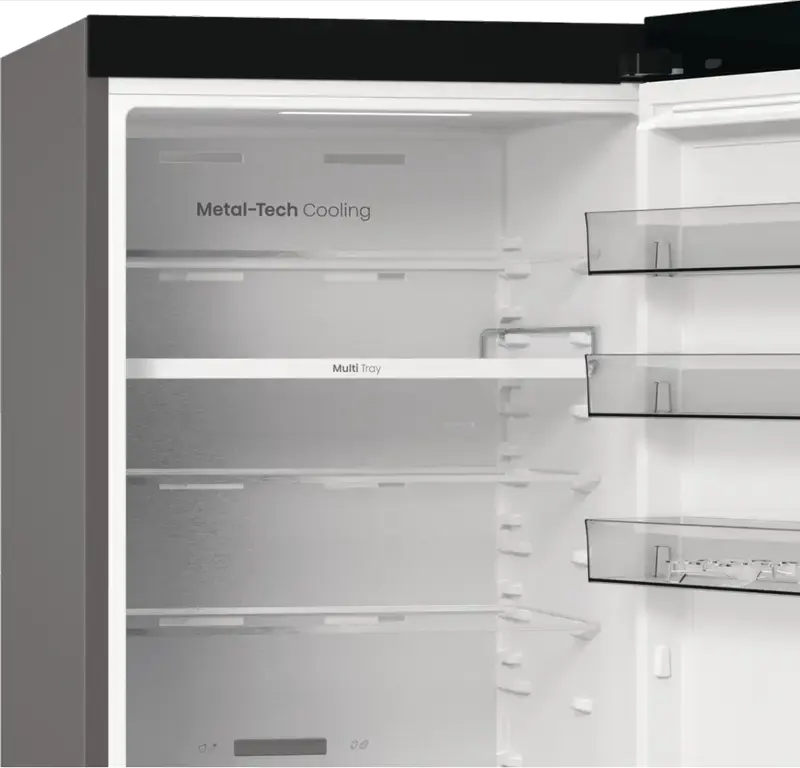 Frigider Hisense RB5P410SACC cu Congelator Jos, Volum Total 413L, Oțel Inoxidabil Gri, Clasa Energetică C, Control Smart ConnectLife, Tehnologie Inverter