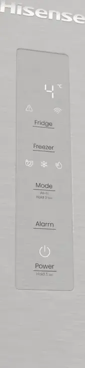 Frigider Hisense RB5P410SACC cu Congelator Jos, Volum Total 413L, Oțel Inoxidabil Gri, Clasa Energetică C, Control Smart ConnectLife, Tehnologie Inverter
