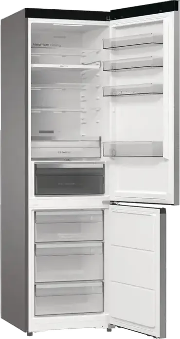 Frigider Hisense RB5P410SACC cu Congelator Jos, Volum Total 413L, Oțel Inoxidabil Gri, Clasa Energetică C, Control Smart ConnectLife, Tehnologie Inverter