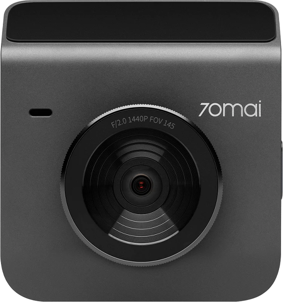 70mai A400 Dash Cam, 1440p QHD Resolution, 145° FOV, 2-inch IPS Display, G-Sensor, Night Vision, Wi-Fi, Parking Monitoring, Grey