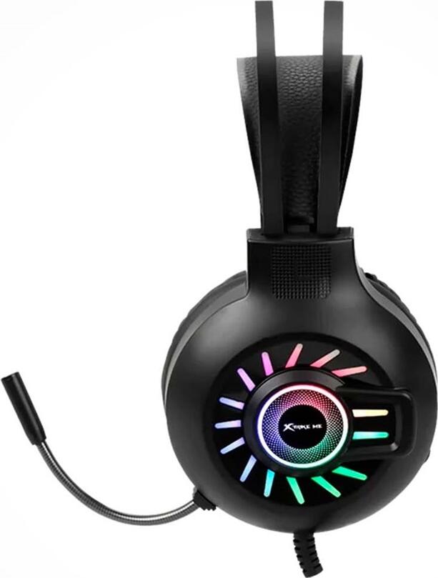 Casca Gaming cu Fir Xtrike Me GH-605, Difuzoare 50mm, Iluminare RGB, Microfon Omnidirectional Flexibil, Sunet Stereo, Design Ergonomic, Negru