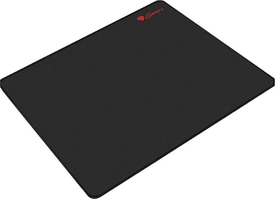Pad mouse Genesis Carbon 500 S Logo, 250 x 210 mm, Suprafata Textila Neagra, Baza Anti-alunecare din Cauciuc Natural, Margini Cusute, Design Carbon