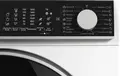 Конденсационный сушильный автомат Sharp KD-NHL8S9GWC-EE с тепловым насосом, загрузка 8-9 кг, класс A++, LED-дисплей, 15 программ, белый с черной дверцей
