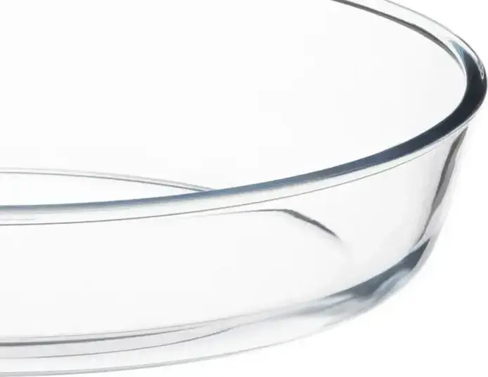 Ardesto AR2403BGB Black Mars Oval Baking Dish, Heat-Resistant Borosilicate Glass, 2.4L, 30.5x21x6.5 cm, Oven and Microwave Safe, Set of 1