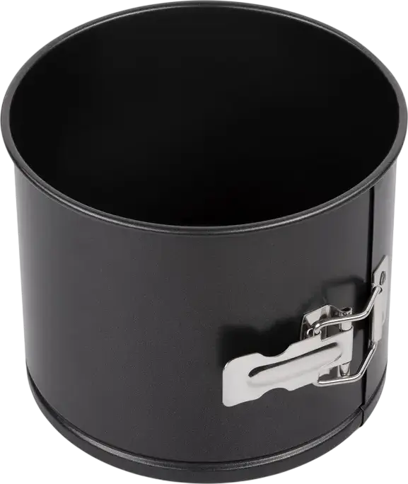 Tava de copt cu bordura mobilă Ardesto AR2507G Gemini din oțel carbon, pentru prăjituri și pasca, rotundă, diametru 16 cm, înălțime 13 cm, neagră, set de 1 bucată