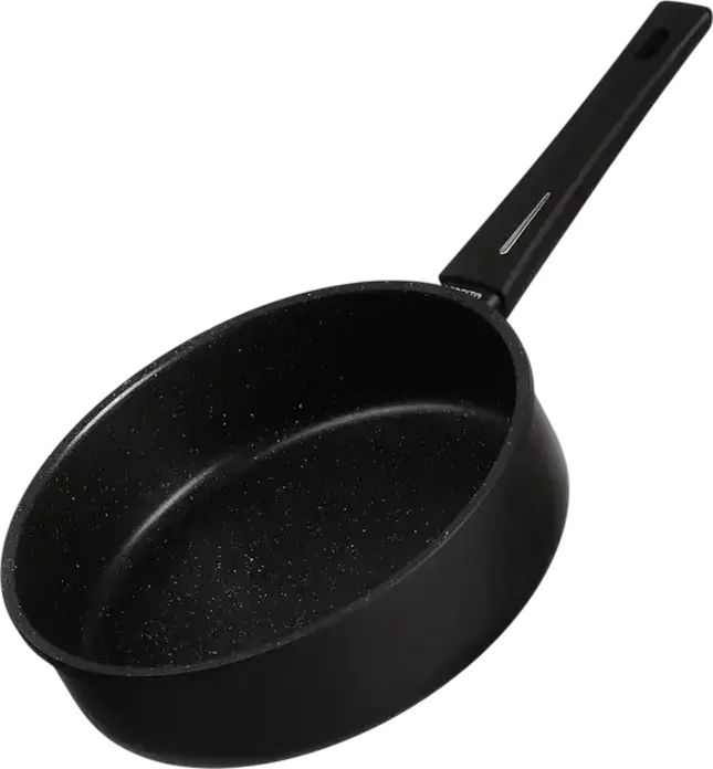Глубокая сковорода Ardesto AR1926GMG Gemini Gourmet Andria 26 см, алюминий с антипригарным покрытием PFLUON, стеклянная крышка, для индукции, черная