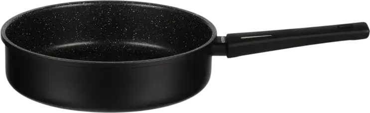 Глубокая сковорода Ardesto AR1926GMG Gemini Gourmet Andria 26 см, алюминий с антипригарным покрытием PFLUON, стеклянная крышка, для индукции, черная