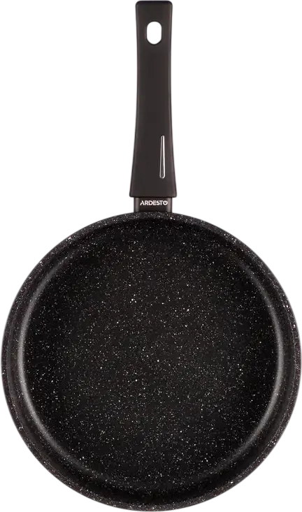 Глубокая сковорода Ardesto AR1926GMG Gemini Gourmet Andria 26 см, алюминий с антипригарным покрытием PFLUON, стеклянная крышка, для индукции, черная