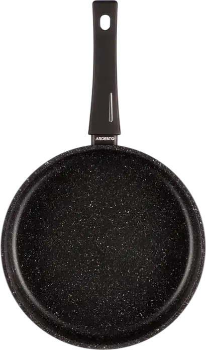 Глубокая сковорода Ardesto AR1926GMG Gemini Gourmet Andria 26 см, алюминий с антипригарным покрытием PFLUON, стеклянная крышка, для индукции, черная