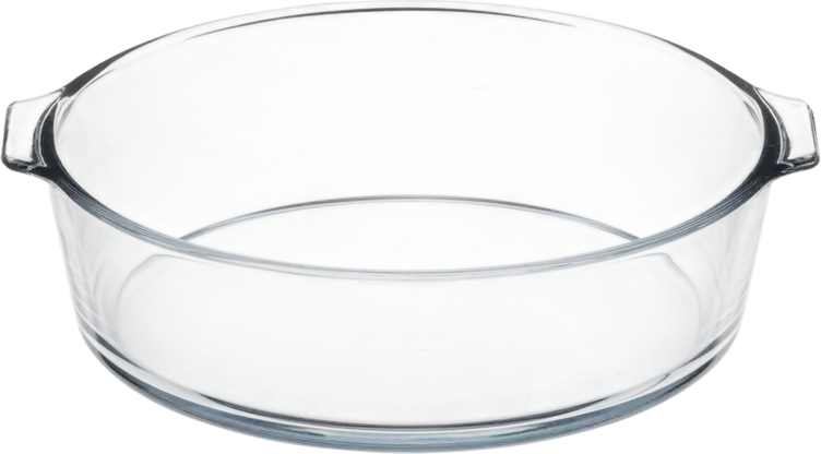 Стеклянная круглая форма для запекания Ardesto AR2401BGB Black Mars, объем 1.6 л, диаметр 23 см, прозрачная, набор из 1 предмета