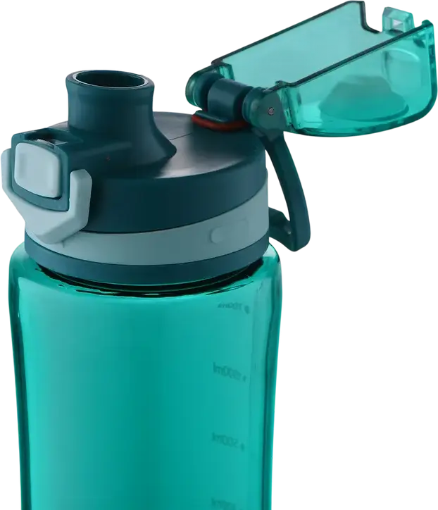 Sticla de apa Ardesto Flacon Purity AR2280PB, 800ml, Plastic Transparent fara BPA, Capac Flip-top cu Buton de Blocare si Bucla de Transport