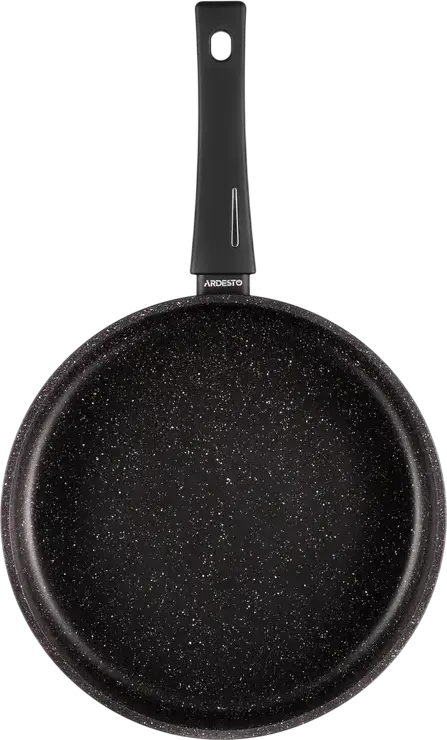Ardesto AR1928GMG Gemini Gourmet Non-Stick Aluminum Frypan with Glass Lid, 28 cm, PFLUON Coating, Induction Compatible, Set of 2 Pieces