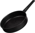 Ardesto AR1928GMG Gemini Gourmet Non-Stick Aluminum Frypan with Glass Lid, 28 cm, PFLUON Coating, Induction Compatible, Set of 2 Pieces