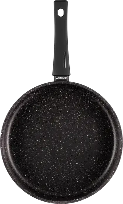 Ardesto AR1928GMG Gemini Gourmet Non-Stick Aluminum Frypan with Glass Lid, 28 cm, PFLUON Coating, Induction Compatible, Set of 2 Pieces