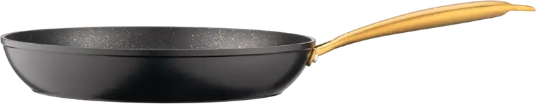 Tiga pentru clape Ardesto AR1928BM Black Mars Sparkle, Aluminiu Non-Stick, 28 cm, Înveliș PFLUON, Mâner din Oțel Inoxidabil Auriu, Negru