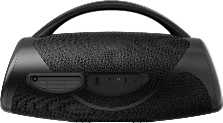 Boxa Portabila Bluetooth Hisense VoyageBoom, Rezistenta la Apa IP67, Sistem Audio 2.1 CH cu Subwoofer, Baterie 10200mAh, Powerbank, Radio FM, Negru