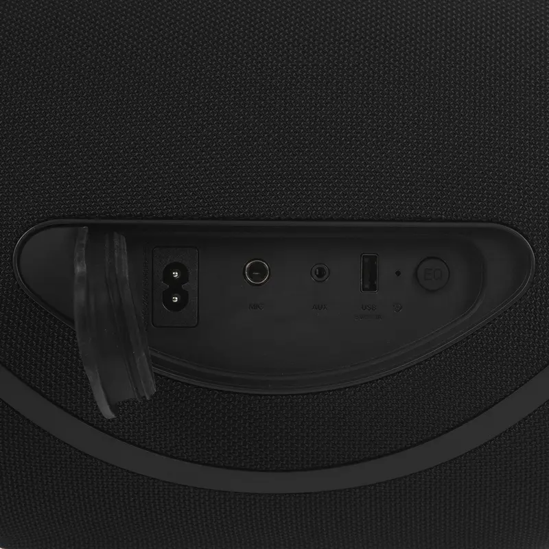Boxa Portabila Bluetooth Hisense VoyageBoom, Rezistenta la Apa IP67, Sistem Audio 2.1 CH cu Subwoofer, Baterie 10200mAh, Powerbank, Radio FM, Negru