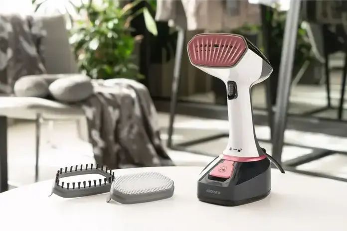 Ardesto SI-S1400 Handheld Garment Steamer, 1400W, 22g/min Steam Flow, Auto-off, Easy Fill Water Tank, White/Black/Pink, Set of 2 Nozzles