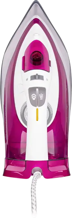 Fier de calcat cu abur Ardesto IR-C2230-BUR, 2200W, Talpa Ceramică, Rezervor 300ml, Boost Abur 120g/min, Anti-calc, Anti-picurare, Set de 2 piese cu Doc-station