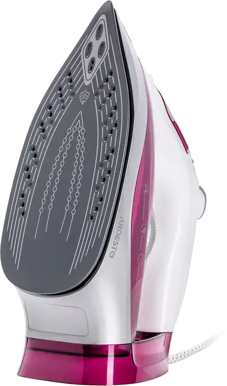 Fier de calcat cu abur Ardesto IR-C2230-BUR, 2200W, Talpa Ceramică, Rezervor 300ml, Boost Abur 120g/min, Anti-calc, Anti-picurare, Set de 2 piese cu Doc-station
