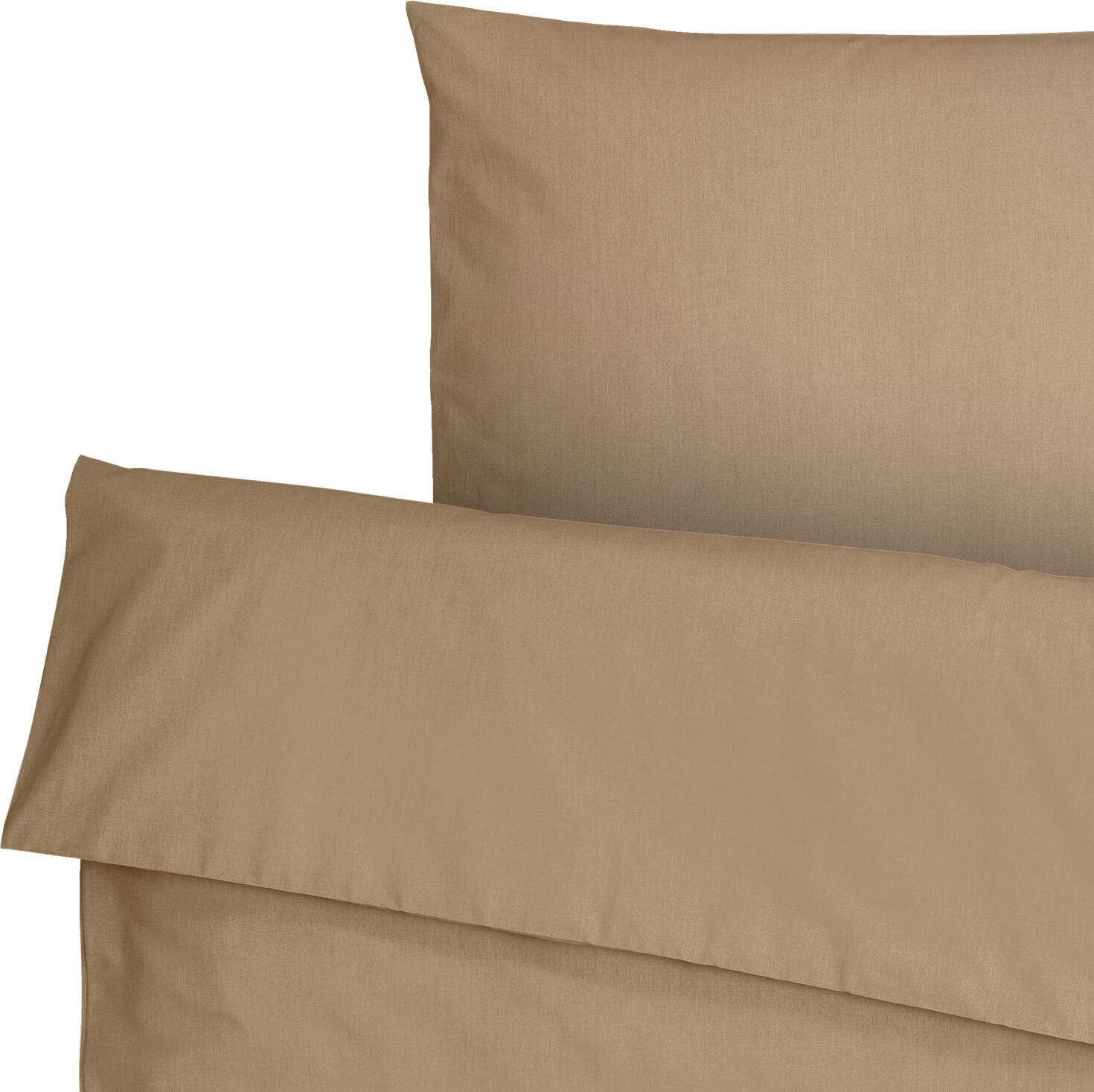 Set de lenjerie de pat LUSINI Solutions GmbH Siena din 2 piese, Percale din material mixt, Husa plapuma 140x200 cm si fata perna 70x90 cm, OEKO-TEX