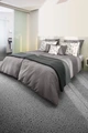 Set lenjerie de pat LUSINI Solutions GmbH Mallorca, 100% bumbac Seersucker, gri, fata plapa 140x200 cm si fata de perna 70x90 cm, OEKO-TEX Standard 100