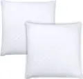 Set de 2 fețe de pernă PULSIVA Parma, 100% bumbac Percale 170 TC, 80x80 cm, Alb, Închidere Hotel, OEKO-TEX Standard 100, Călcate Ușor