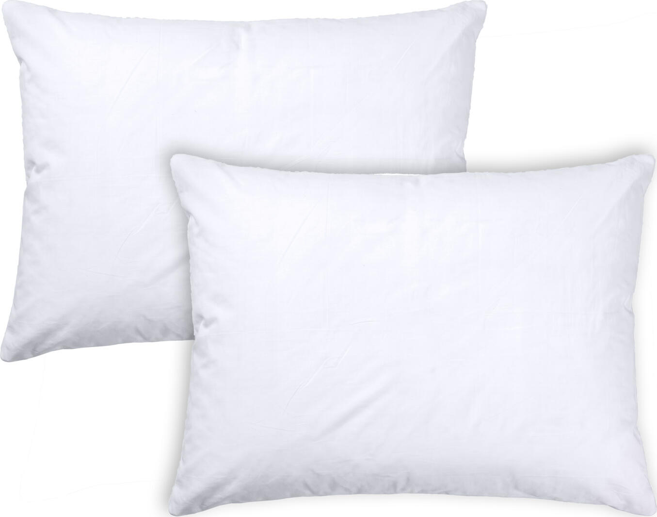 PULSIVA Parma Pillow Cover Set of 2, 100% Cotton Percale, 60x80 cm, White, Hotel Closure, OEKO-TEX Standard 100, Easy Iron