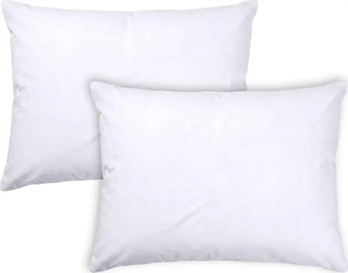 PULSIVA Parma Pillow Cover Set of 2, 100% Cotton Percale, 60x80 cm, White, Hotel Closure, OEKO-TEX Standard 100, Easy Iron