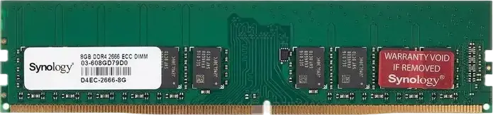 Synology D4EC-2666-8G 8GB DDR4 SDRAM 2666 MHz PC4-21300 ECC Unbuffered 288-Pin DIMM Single Rank 1Rx8 1.2V Server Memory Module (Set of 1)