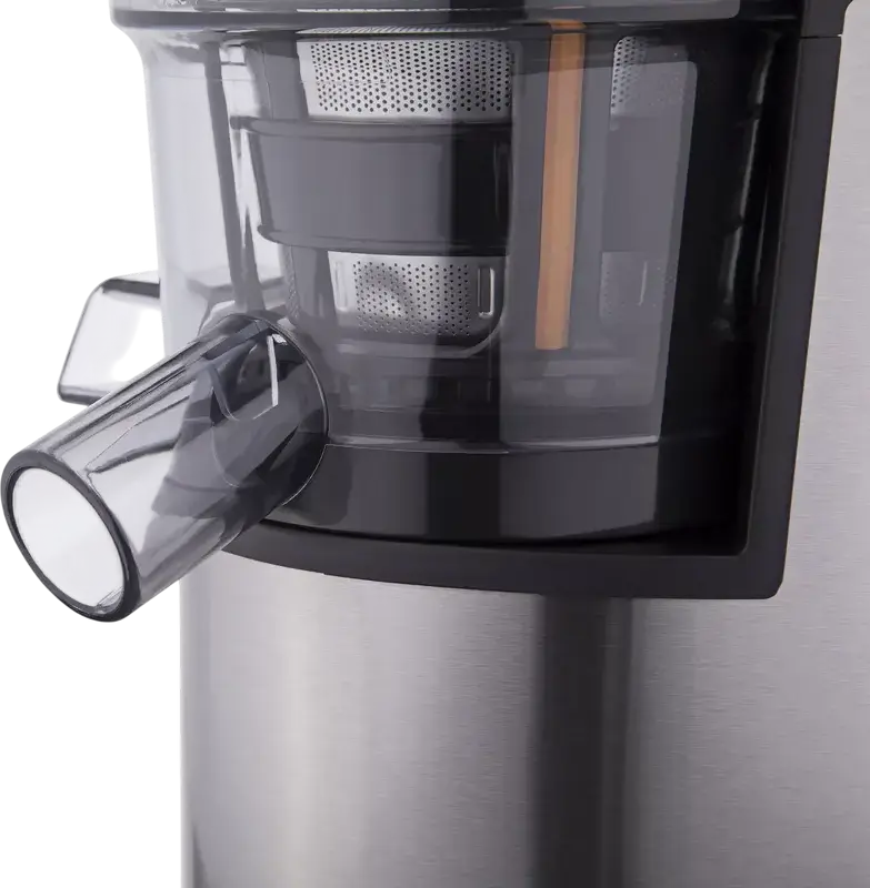 Sorcator de fructe si legume Ardesto JEG-1330SL Slow Juicer, 200W, Inox, Capacitate 0.6L, Argintiu, cu Set de 2 Recipiente si Periuta de Curatare