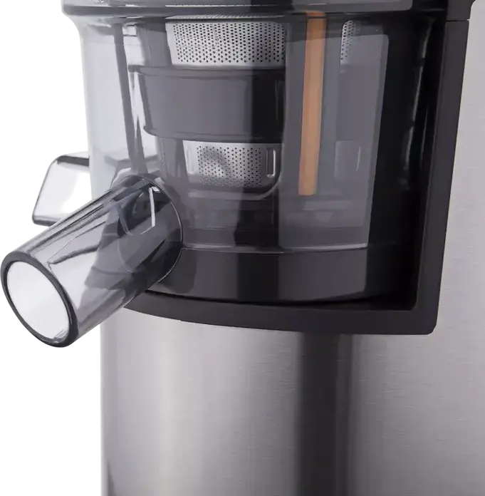Sorcator de fructe si legume Ardesto JEG-1330SL Slow Juicer, 200W, Inox, Capacitate 0.6L, Argintiu, cu Set de 2 Recipiente si Periuta de Curatare